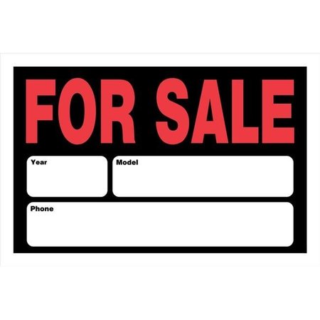 HILLMAN Hillman Group 839932 8 x 12 in. Black Styrene Automobile for Sale Year  Model & Make Sign -  6 Piece 839932
